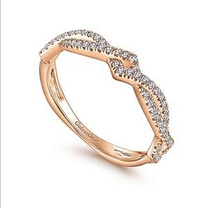 Gabriel & Co 14k rose gold diamond ring